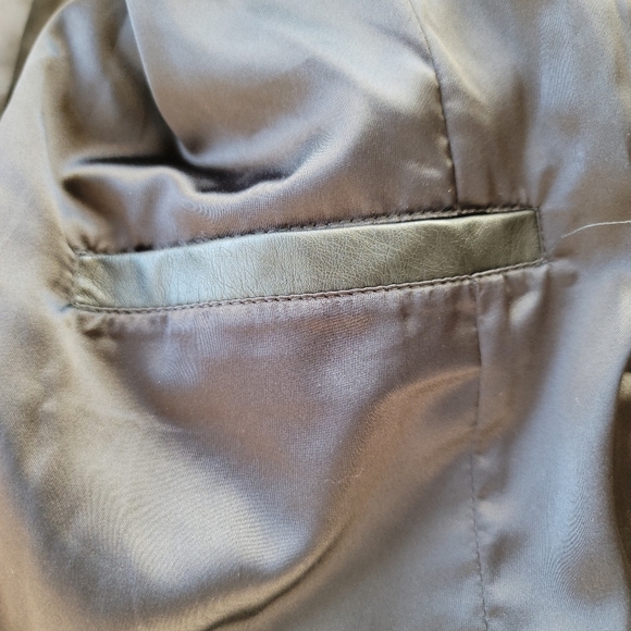 Denim & Company faux leather Embroidered front zip lined jacket - Picture 8 of 16